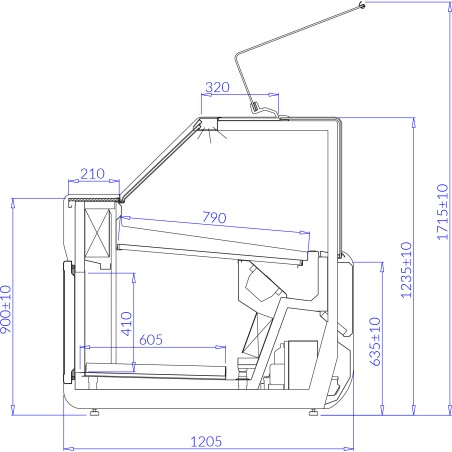 Šaldytuvas horizontali vitrina Igloo Jumbo 1.25
