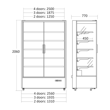 Refrigerator vertical display Scandomestic MDC1290BB
