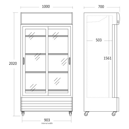 Refrigerator vertical display Scandomestic SD 802 BSLE