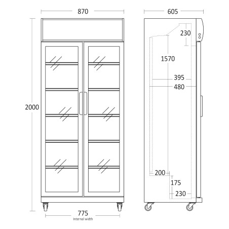 Refrigerator vertical display Scandomestic SD 881 BHE