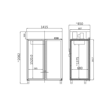 Šaldiklis spinta Mawi FR GASTRO 1400