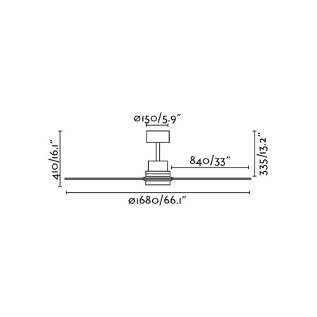 Lubų ventiliatorius Faro Lantau-G Led
