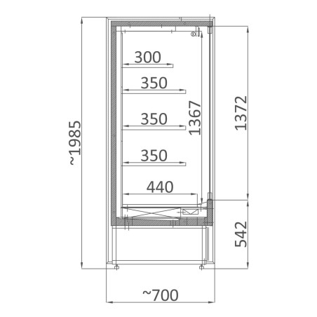 Šaldytuvas vertikali vitrina Mawi RCH 0.7 DUSSELDORF - 1.1