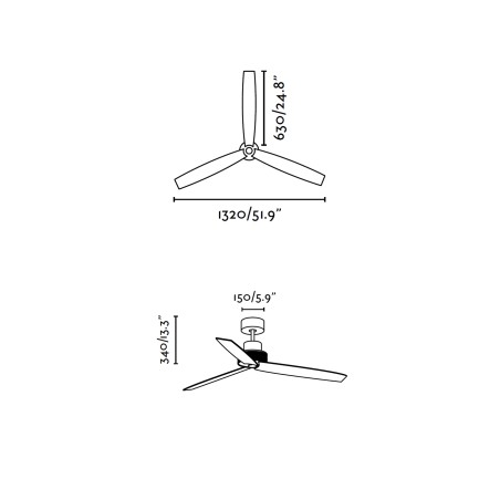 Lubų ventiliatorius Faro coRfu