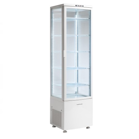 Šaldytuvas vertikali vitrina Scandomestic RTC 287 WE